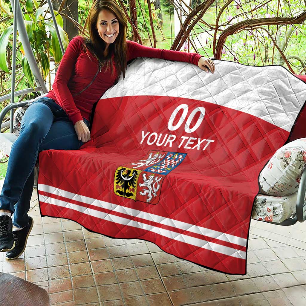 Custom Czech Republic Hockey Quilt Czech Lion