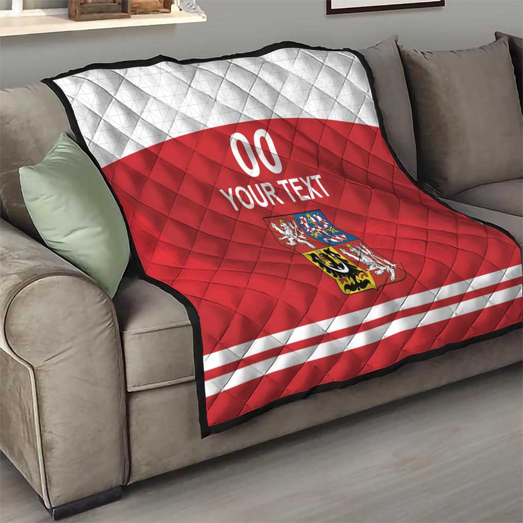 Custom Czech Republic Hockey Quilt Czech Lion