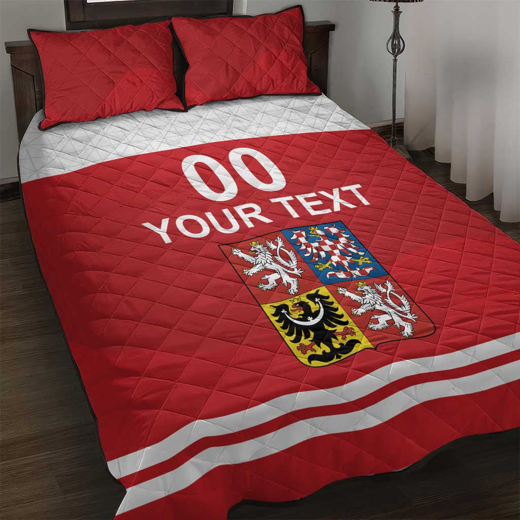 Custom Czech Republic Hockey Quilt Bed Set Czech Lion