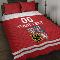 Custom Czech Republic Hockey Quilt Bed Set Czech Lion