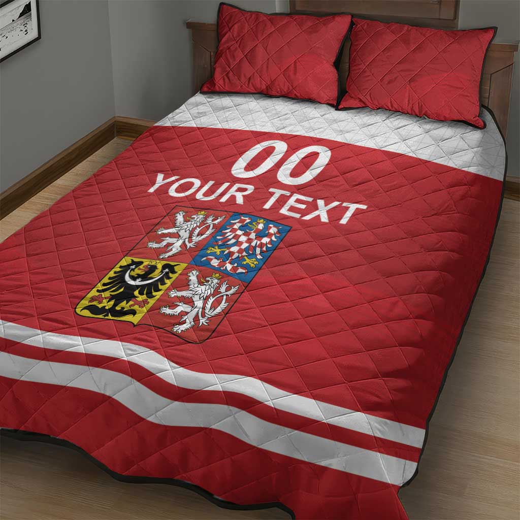 Custom Czech Republic Hockey Quilt Bed Set Czech Lion