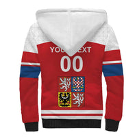 Custom Czech Republic Hockey Sherpa Hoodie Czech Lion