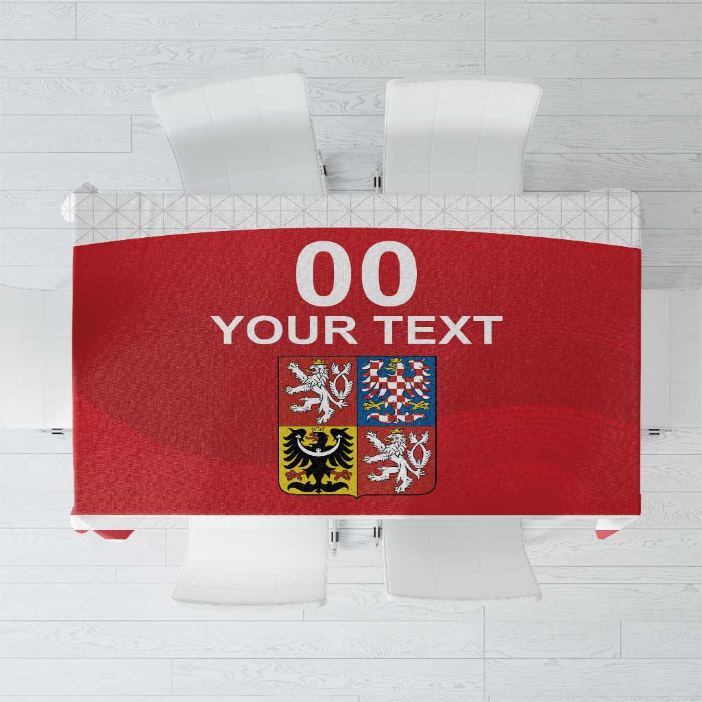 Custom Czech Republic Hockey Tablecloth Czech Lion