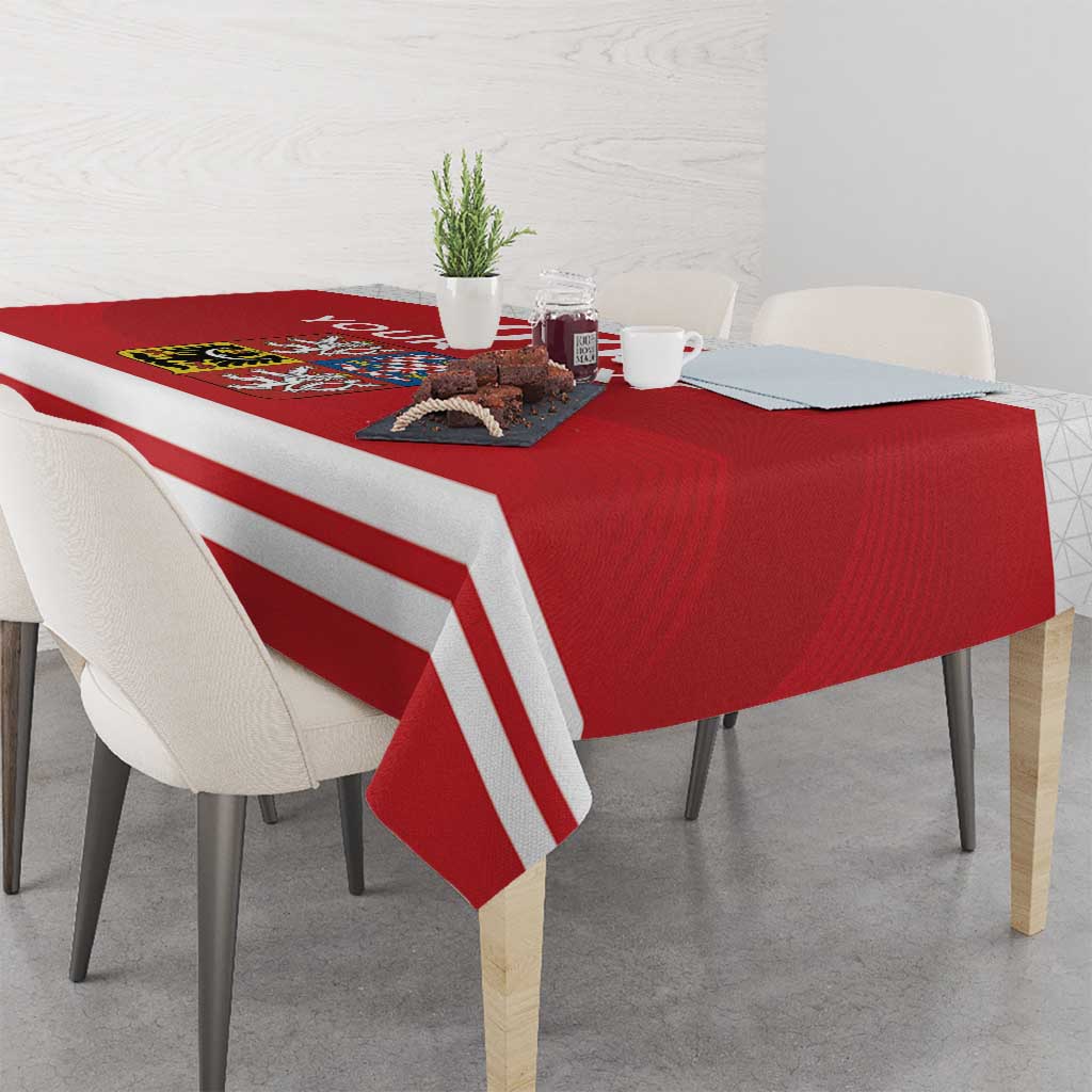 Custom Czech Republic Hockey Tablecloth Czech Lion