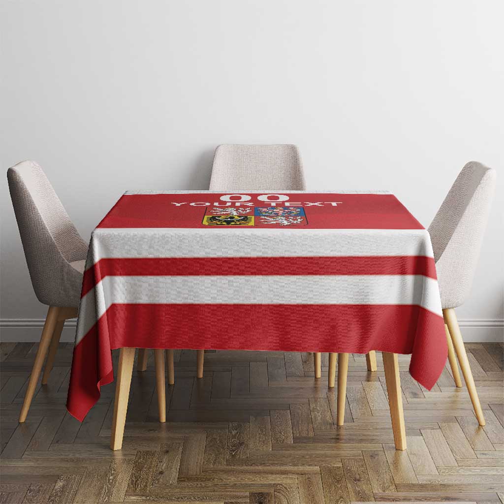 Custom Czech Republic Hockey Tablecloth Czech Lion