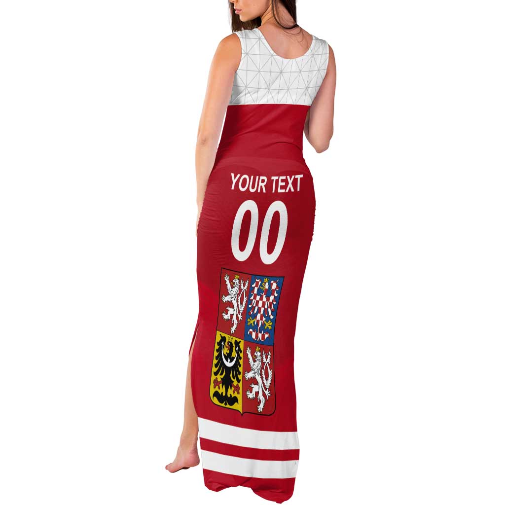 Custom Czech Republic Hockey Tank Maxi Dress Czech Lion