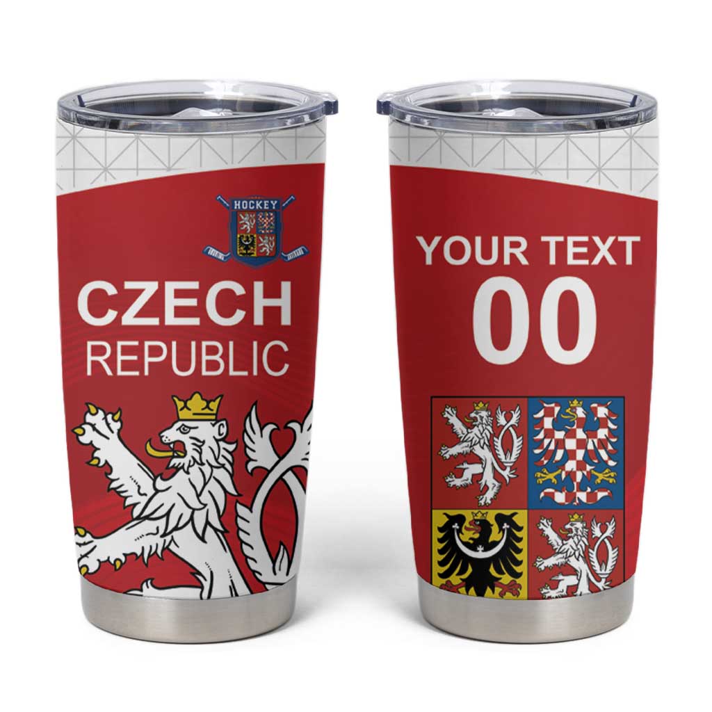 Custom Czech Republic Hockey Tumbler Cup Czech Lion