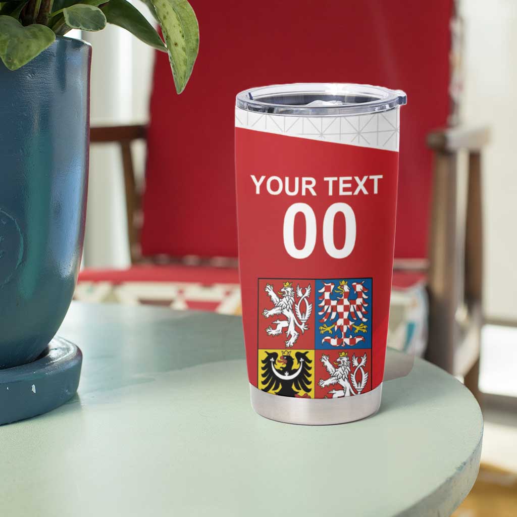 Custom Czech Republic Hockey Tumbler Cup Czech Lion