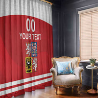 Custom Czech Republic Hockey Window Curtain Czech Lion