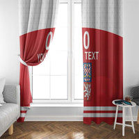 Custom Czech Republic Hockey Window Curtain Czech Lion
