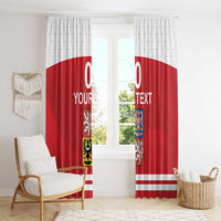 Custom Czech Republic Hockey Window Curtain Czech Lion