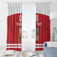 Custom Czech Republic Hockey Window Curtain Czech Lion