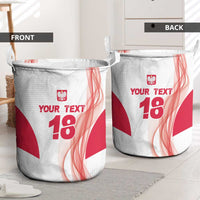 Custom Poland Volleyball Laundry Basket Polish Eagle Sports Pride