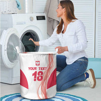 Custom Poland Volleyball Laundry Basket Polish Eagle Sports Pride