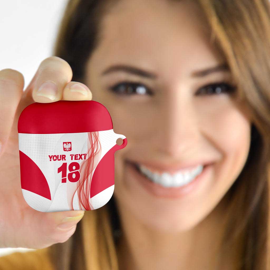 Custom Poland Volleyball AirPods Case Polish Eagle Sports Pride