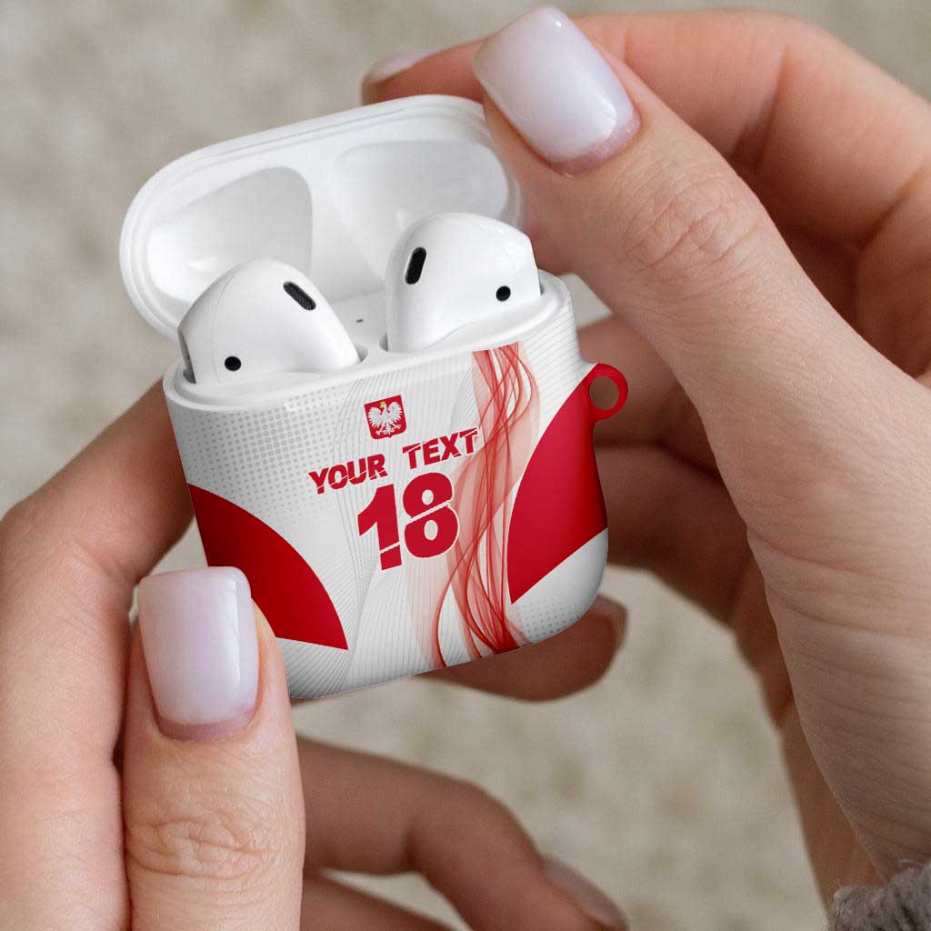 Custom Poland Volleyball AirPods Case Polish Eagle Sports Pride