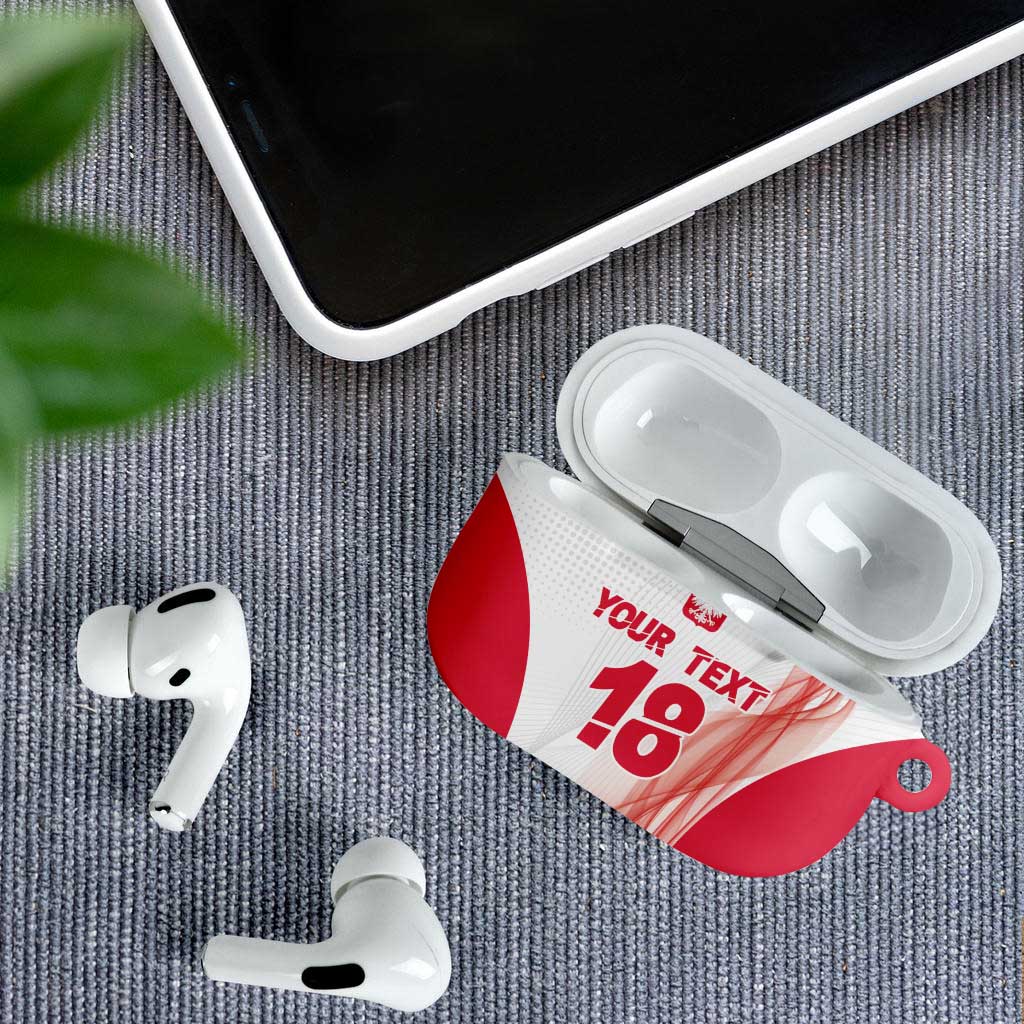 Custom Poland Volleyball AirPods Case Polish Eagle Sports Pride