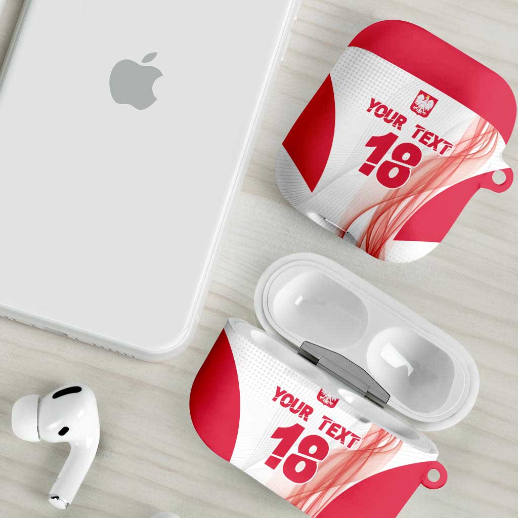 Custom Poland Volleyball AirPods Case Polish Eagle Sports Pride