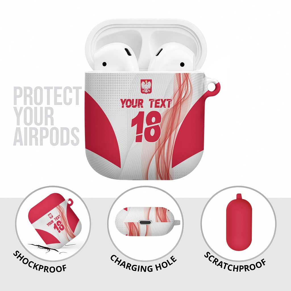 Custom Poland Volleyball AirPods Case Polish Eagle Sports Pride
