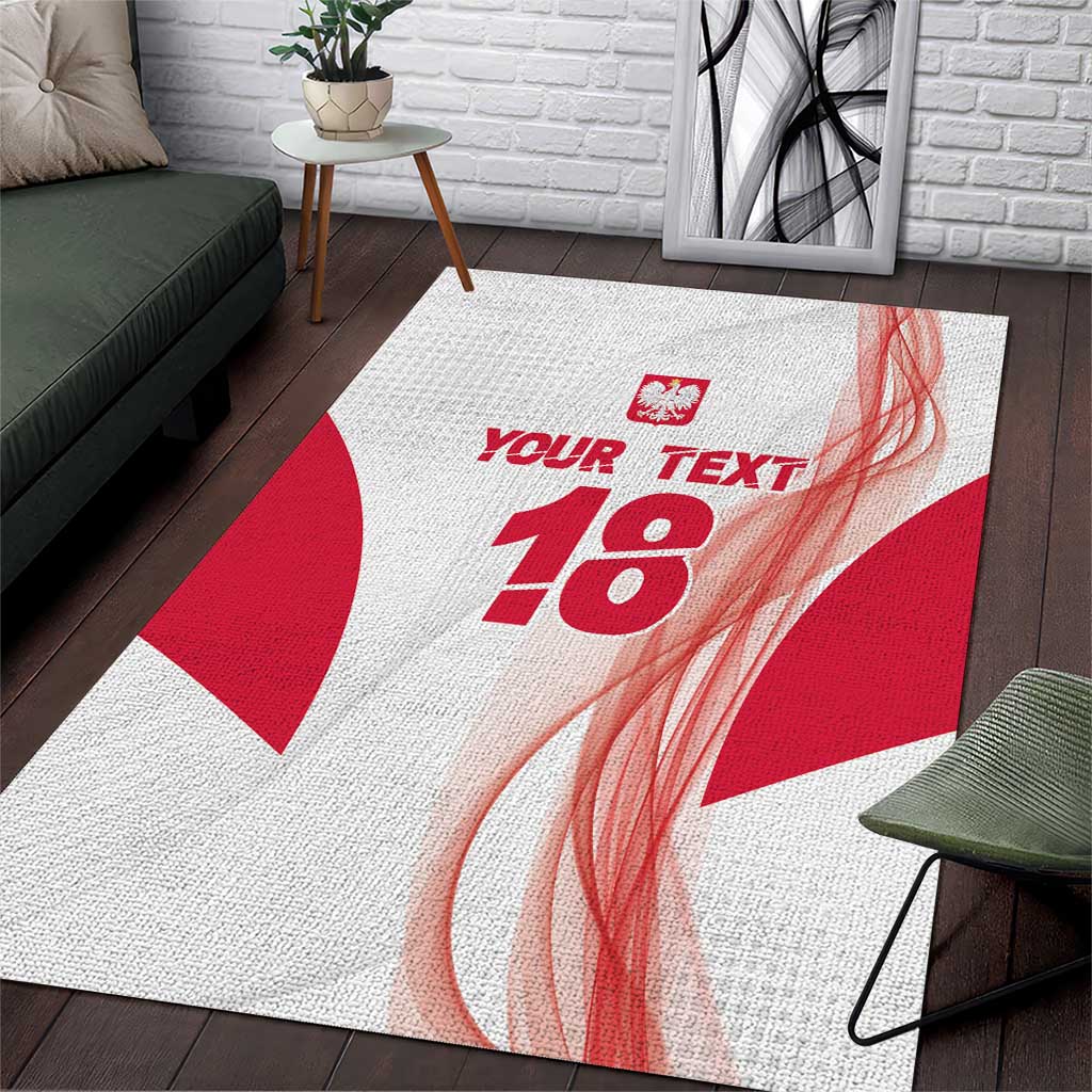 Custom Poland Volleyball Area Rug Polish Eagle Sports Pride