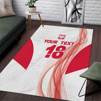 Custom Poland Volleyball Area Rug Polish Eagle Sports Pride
