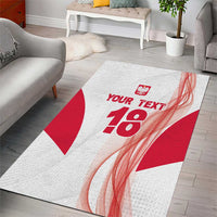 Custom Poland Volleyball Area Rug Polish Eagle Sports Pride
