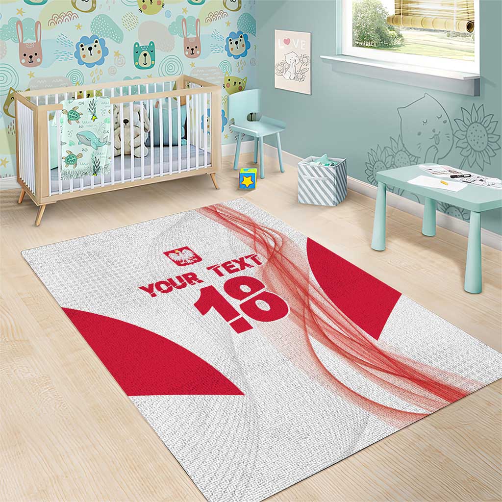 Custom Poland Volleyball Area Rug Polish Eagle Sports Pride