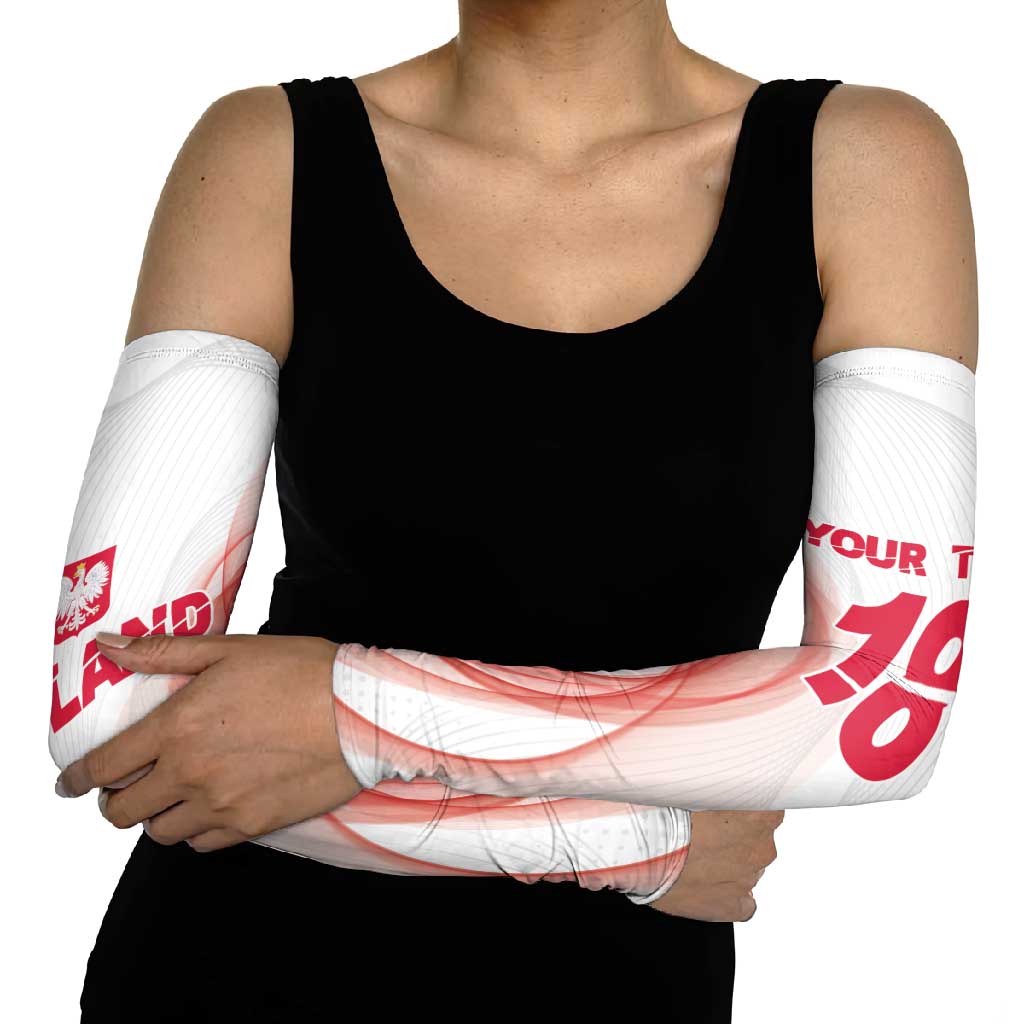 Custom Poland Volleyball Arm Sleeves Polish Eagle Sports Pride