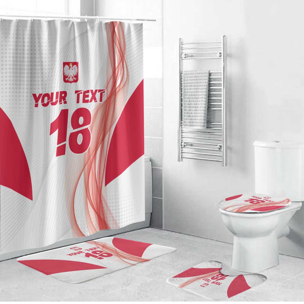 Custom Poland Volleyball Bathroom Set Polish Eagle Sports Pride