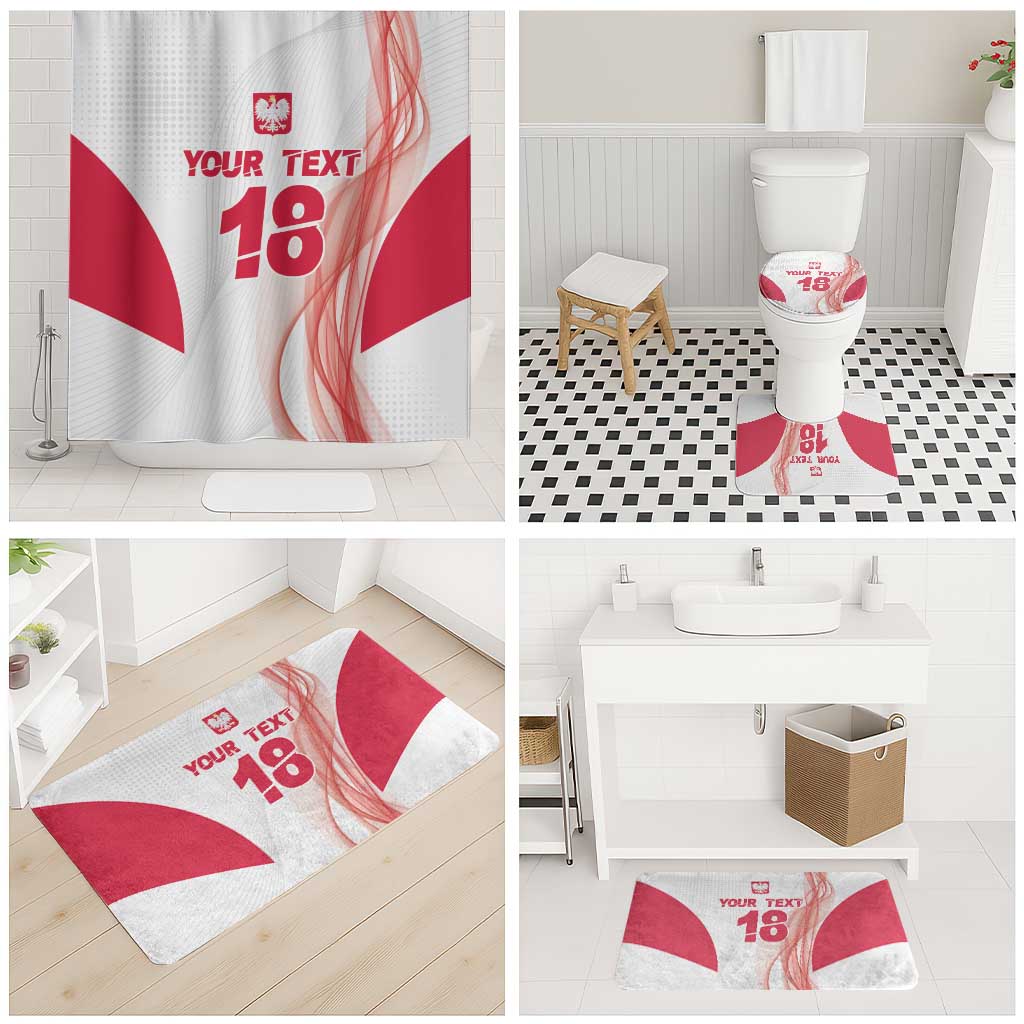 Custom Poland Volleyball Bathroom Set Polish Eagle Sports Pride