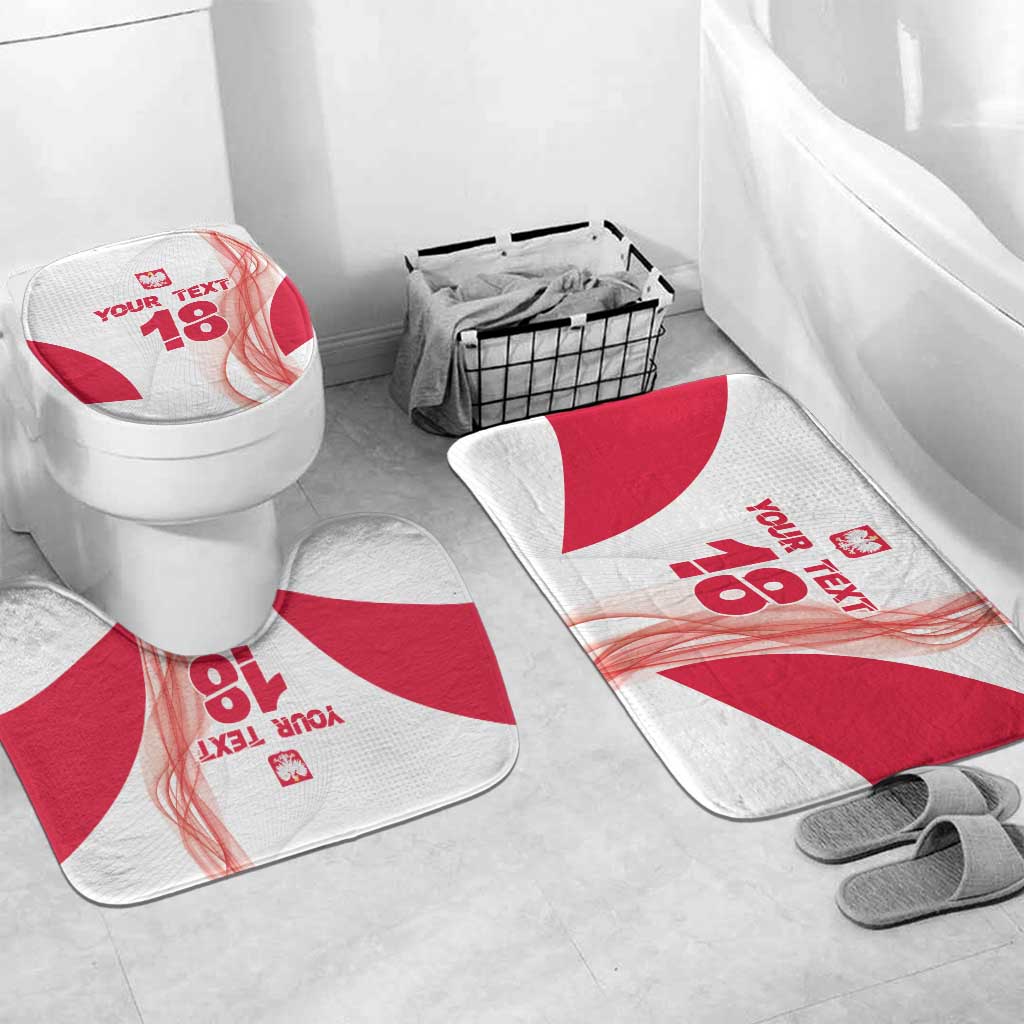 Custom Poland Volleyball Bathroom Set Polish Eagle Sports Pride