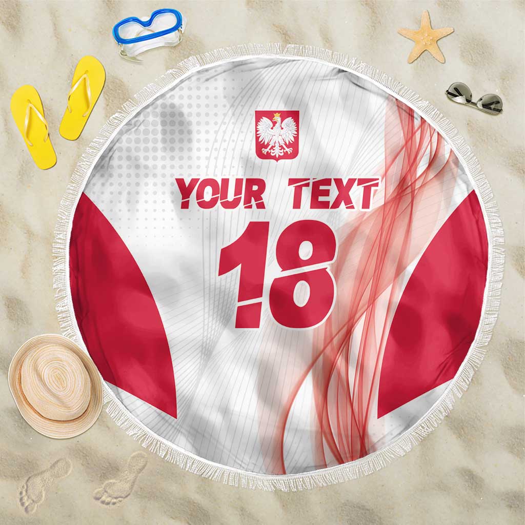 Custom Poland Volleyball Beach Blanket Polish Eagle Sports Pride