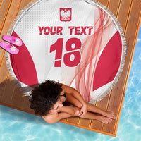 Custom Poland Volleyball Beach Blanket Polish Eagle Sports Pride