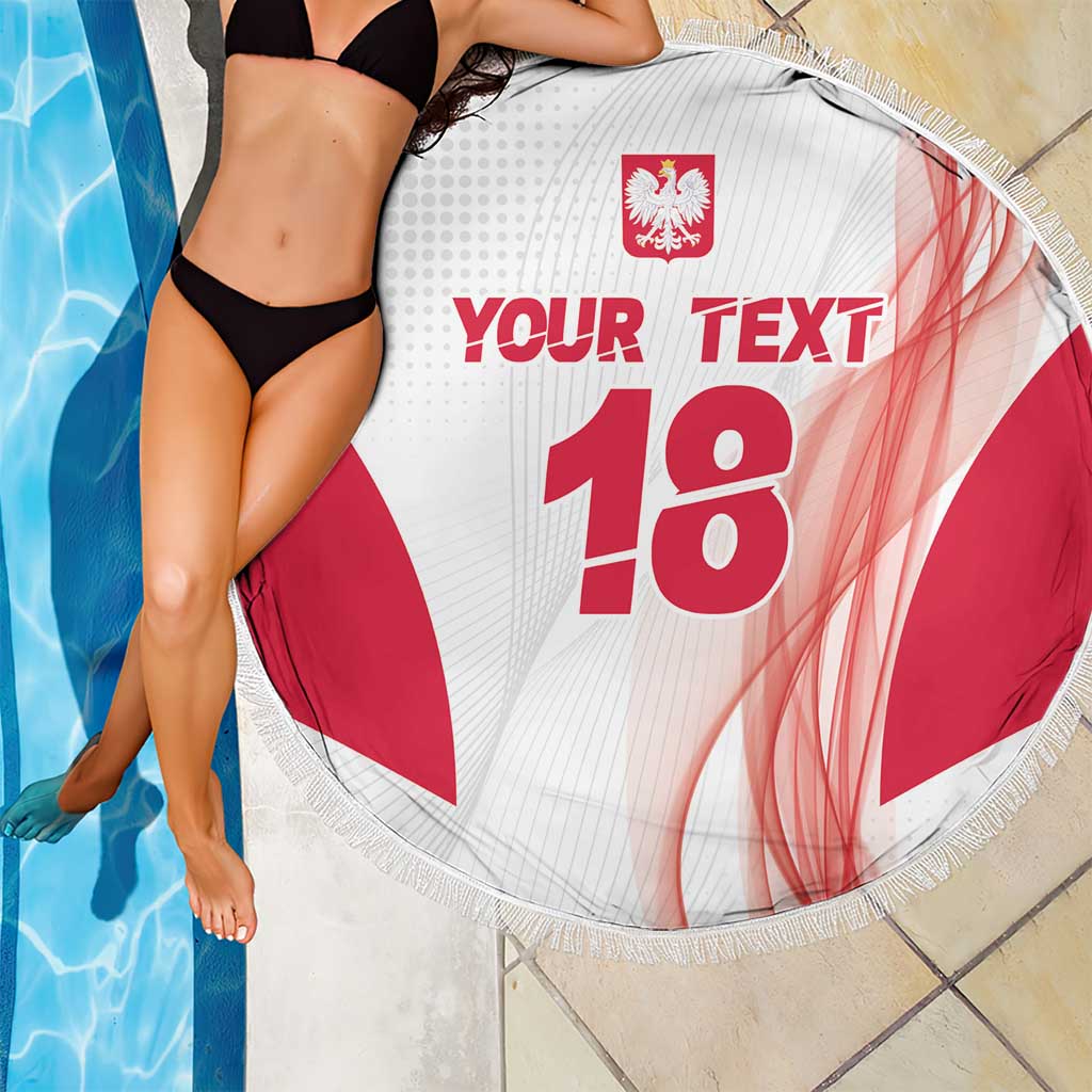 Custom Poland Volleyball Beach Blanket Polish Eagle Sports Pride