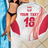 Custom Poland Volleyball Beach Blanket Polish Eagle Sports Pride