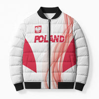 Custom Poland Volleyball Bomber Puffer Jacket Polish Eagle Sports Pride
