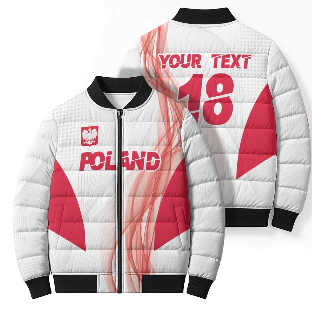Custom Poland Volleyball Bomber Puffer Jacket Polish Eagle Sports Pride