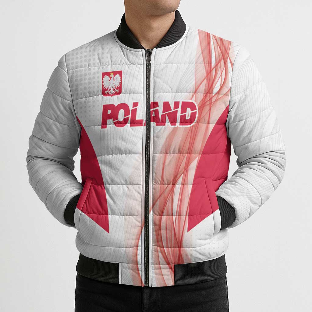 Custom Poland Volleyball Bomber Puffer Jacket Polish Eagle Sports Pride