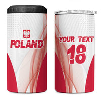 Custom Poland Volleyball 4 in 1 Can Cooler Tumbler Polish Eagle Sports Pride