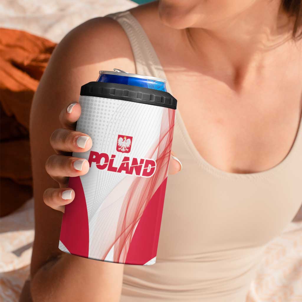 Custom Poland Volleyball 4 in 1 Can Cooler Tumbler Polish Eagle Sports Pride
