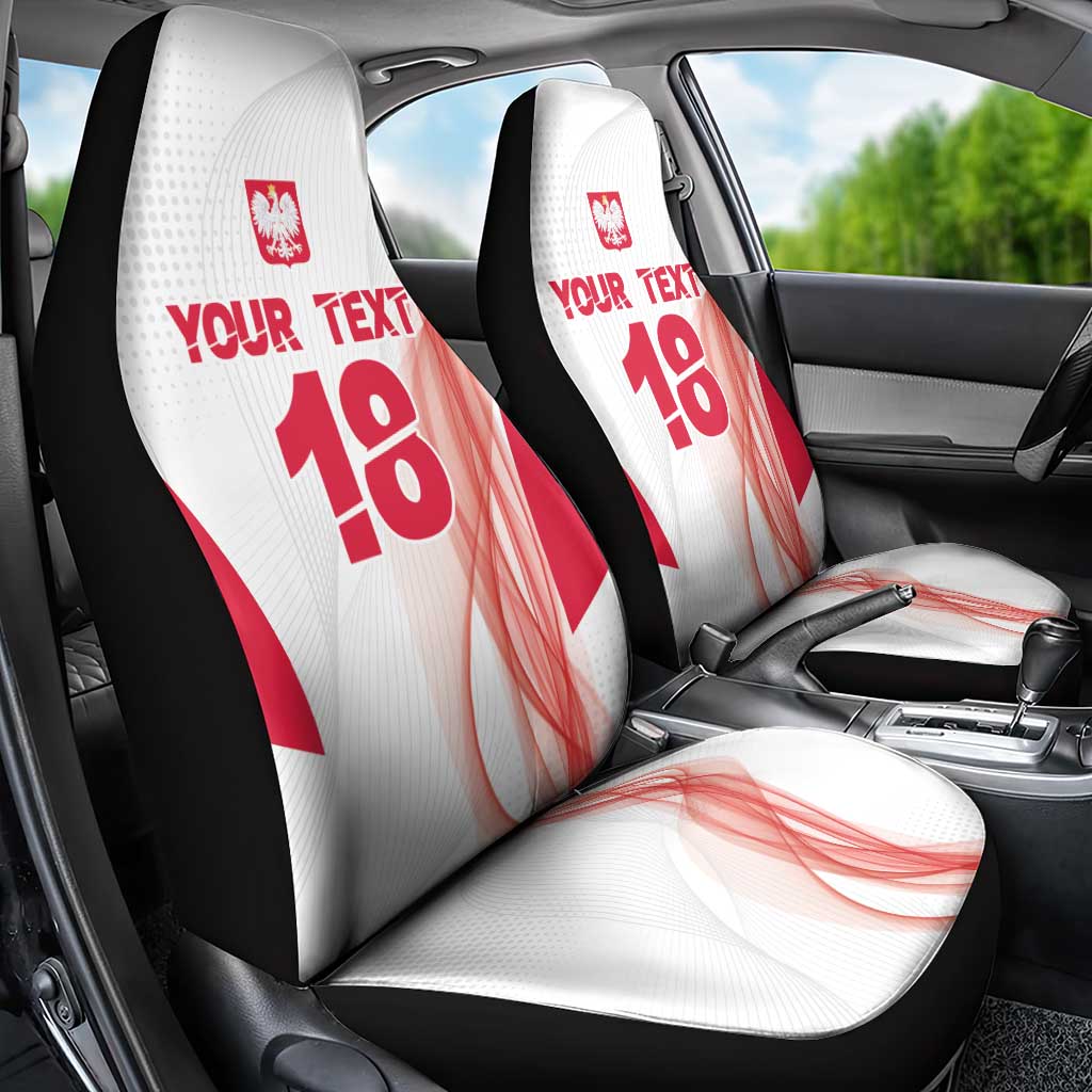 Custom Poland Volleyball Car Seat Cover Polish Eagle Sports Pride