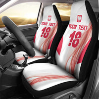 Custom Poland Volleyball Car Seat Cover Polish Eagle Sports Pride