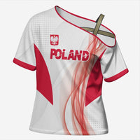 Custom Poland Volleyball Cross Shoulder Shirt Polish Eagle Sports Pride