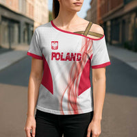 Custom Poland Volleyball Cross Shoulder Shirt Polish Eagle Sports Pride