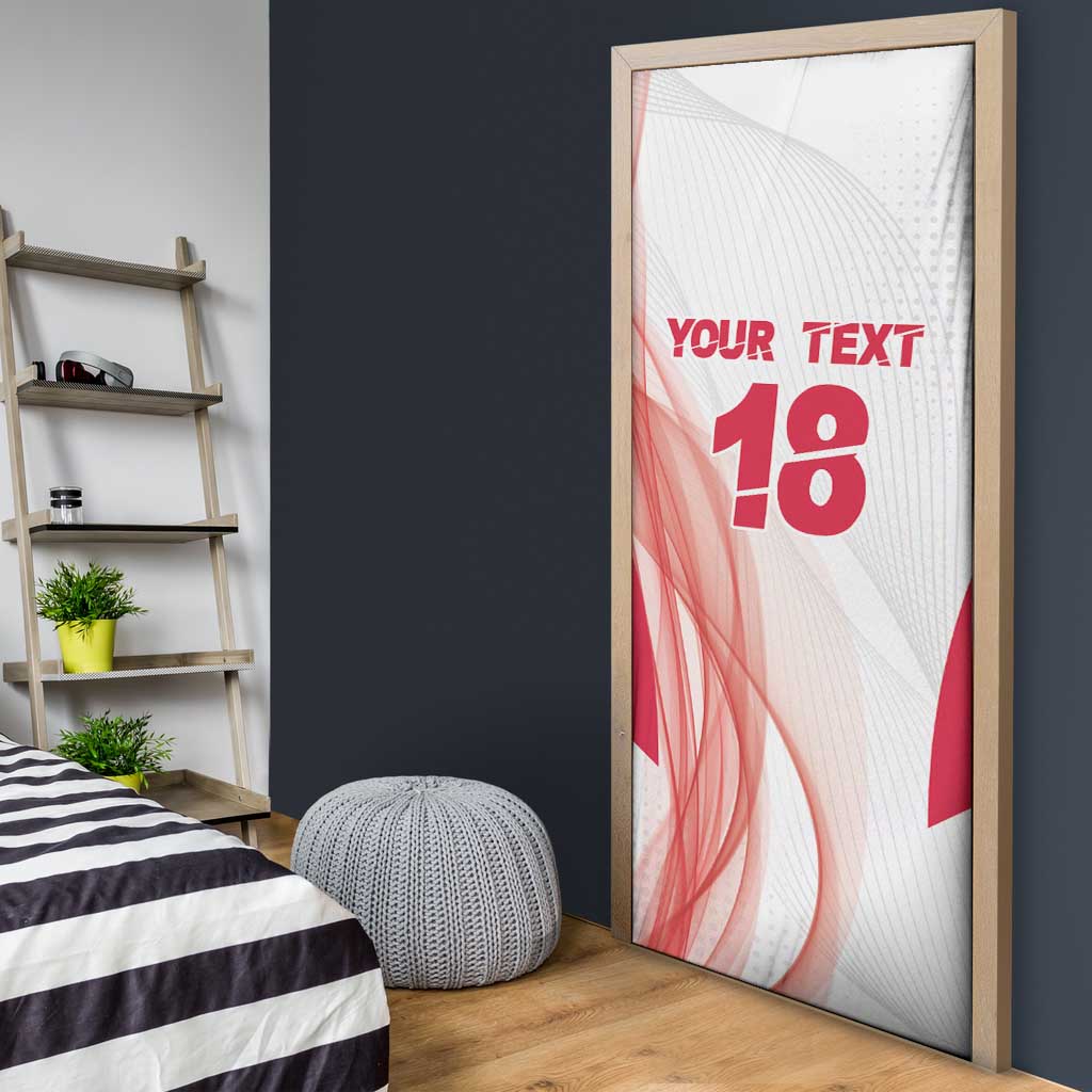 Custom Poland Volleyball Door Cover Polish Eagle Sports Pride