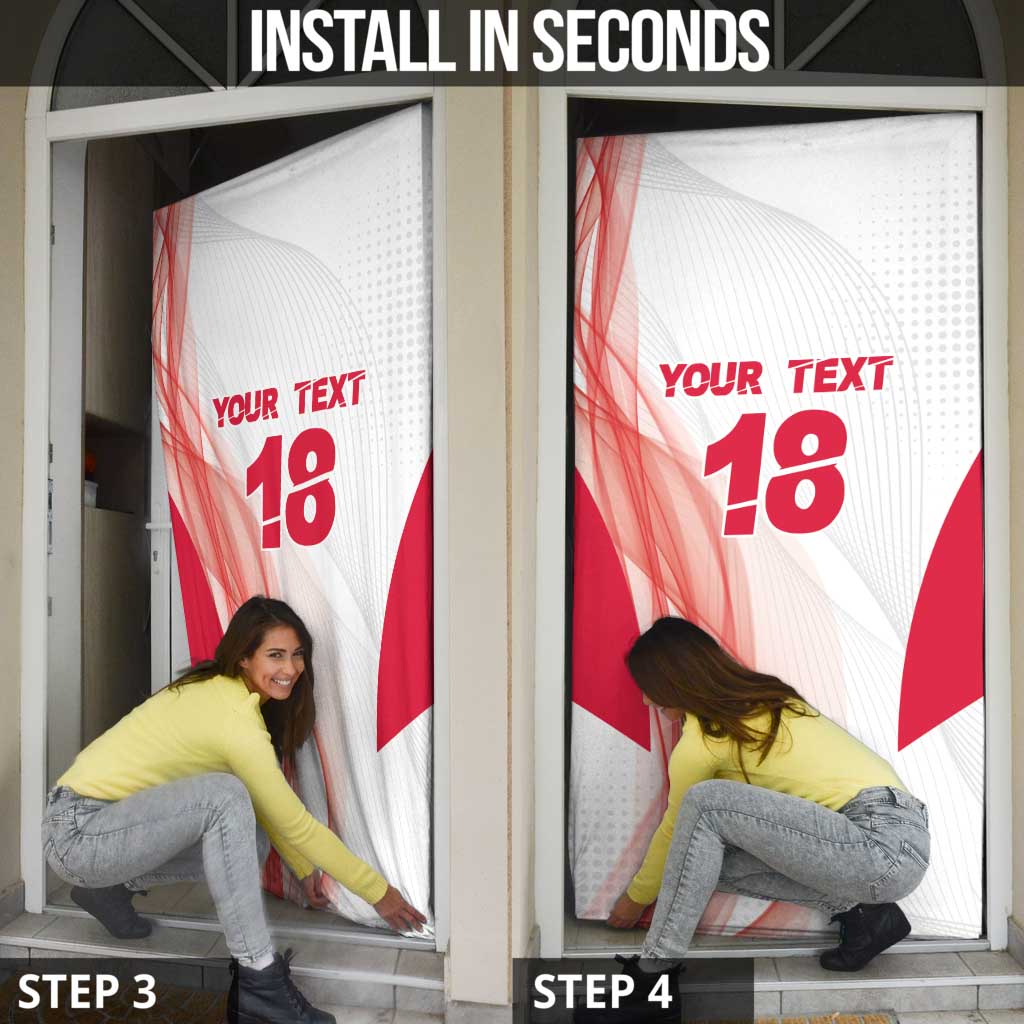 Custom Poland Volleyball Door Cover Polish Eagle Sports Pride