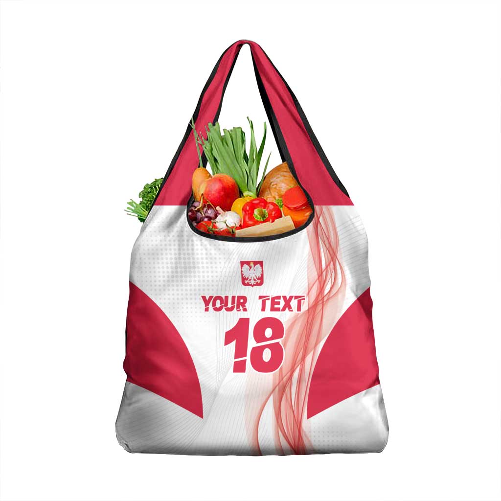 Custom Poland Volleyball Grocery Bag Polish Eagle Sports Pride