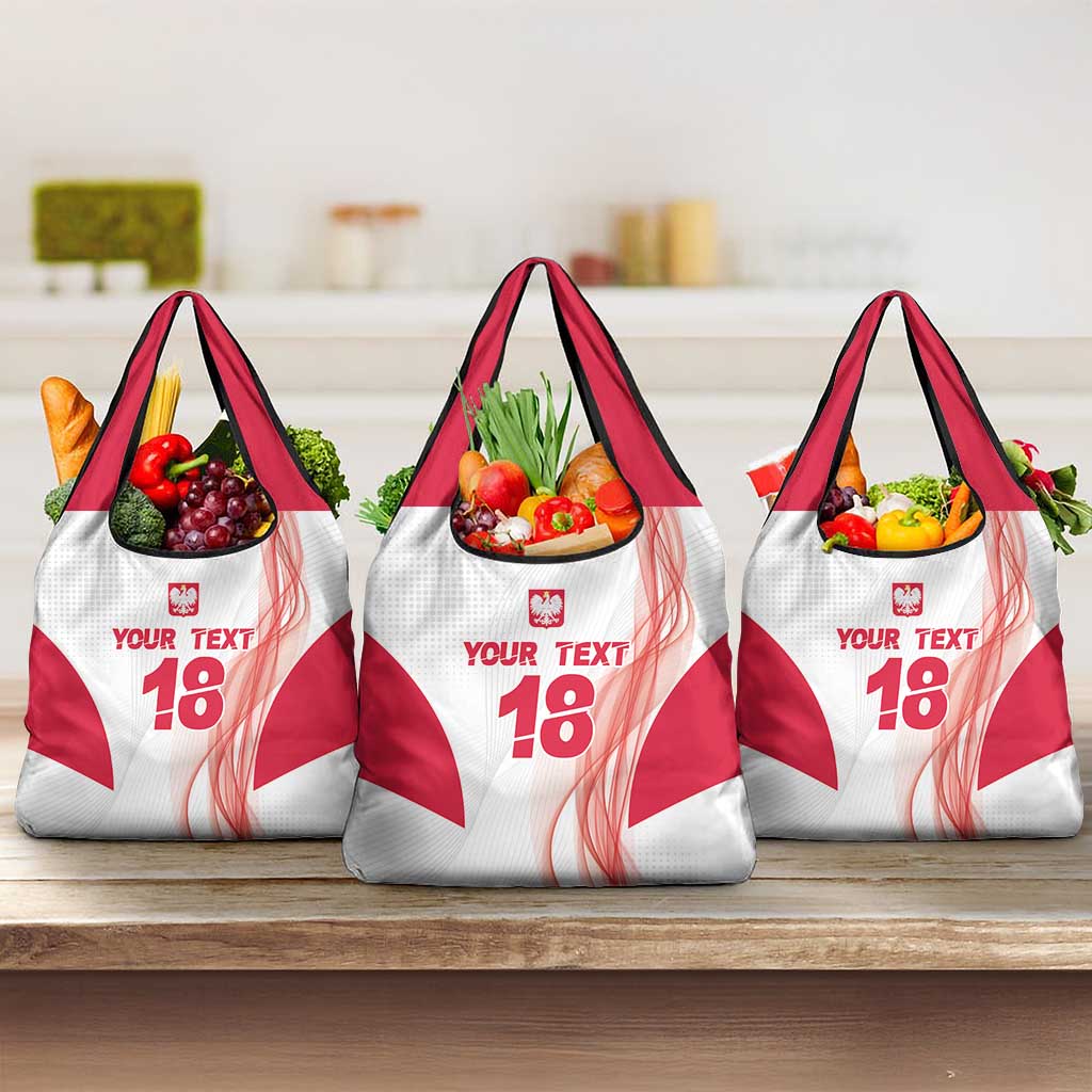 Custom Poland Volleyball Grocery Bag Polish Eagle Sports Pride