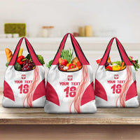Custom Poland Volleyball Grocery Bag Polish Eagle Sports Pride