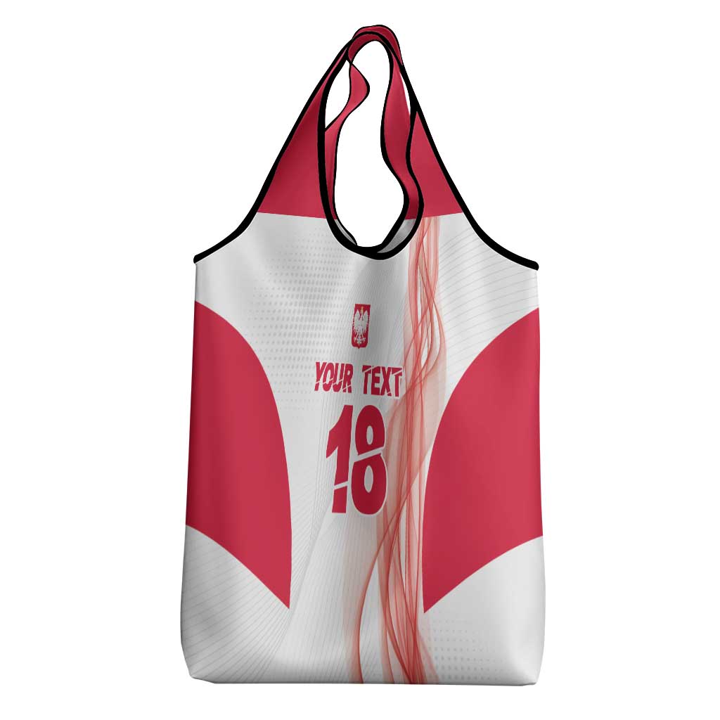 Custom Poland Volleyball Grocery Bag Polish Eagle Sports Pride